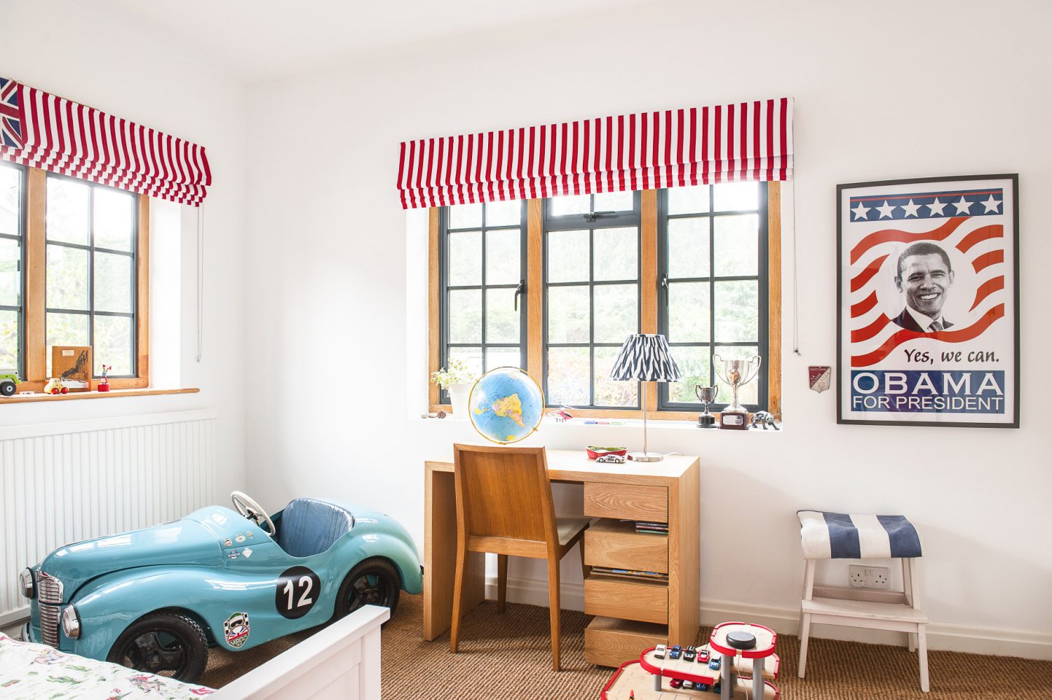Kate and Jason’s son Joe chose most of the items in his room, including the Obama poster