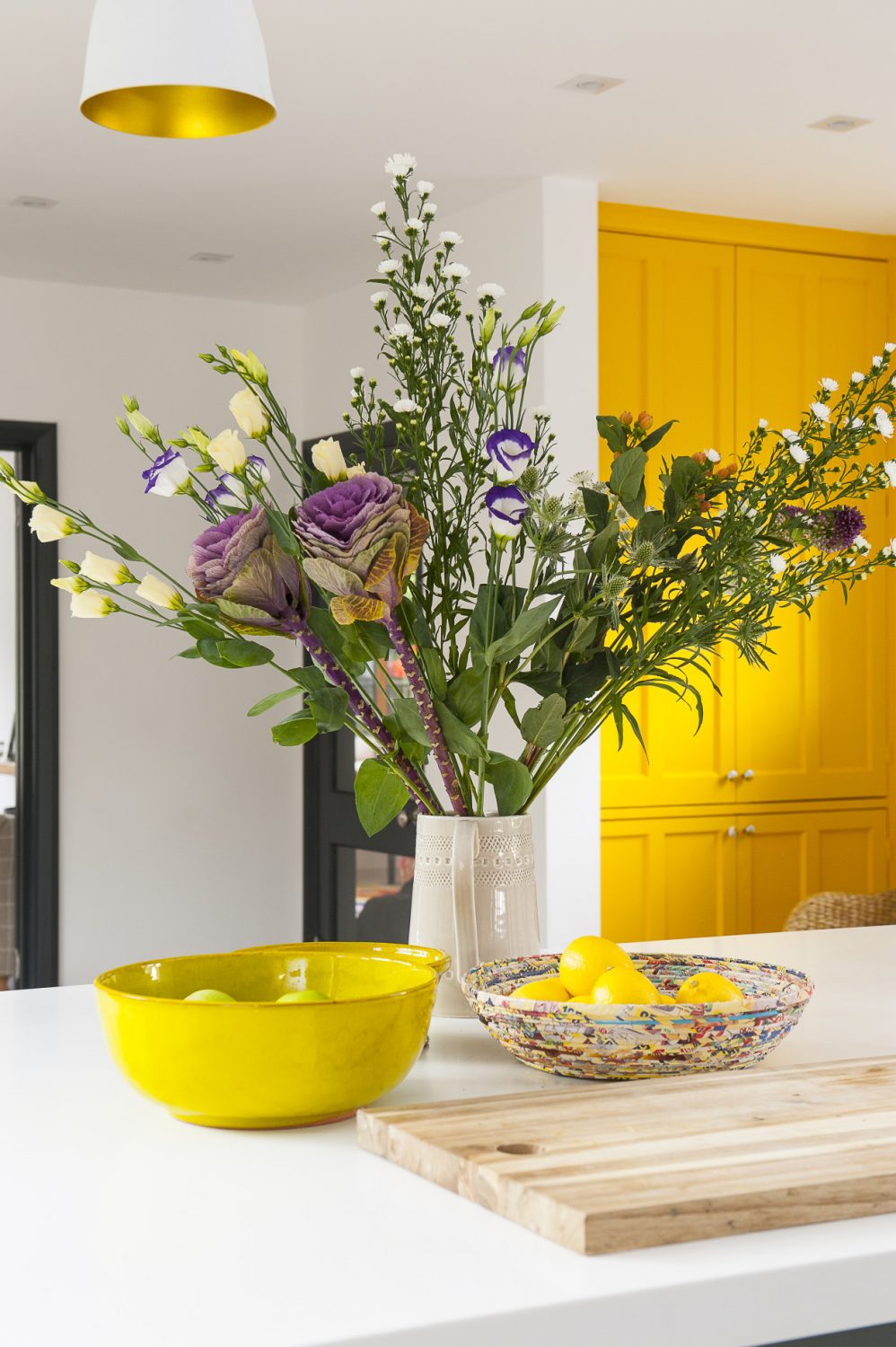 Pops of colour add to the general brightness of the rooms