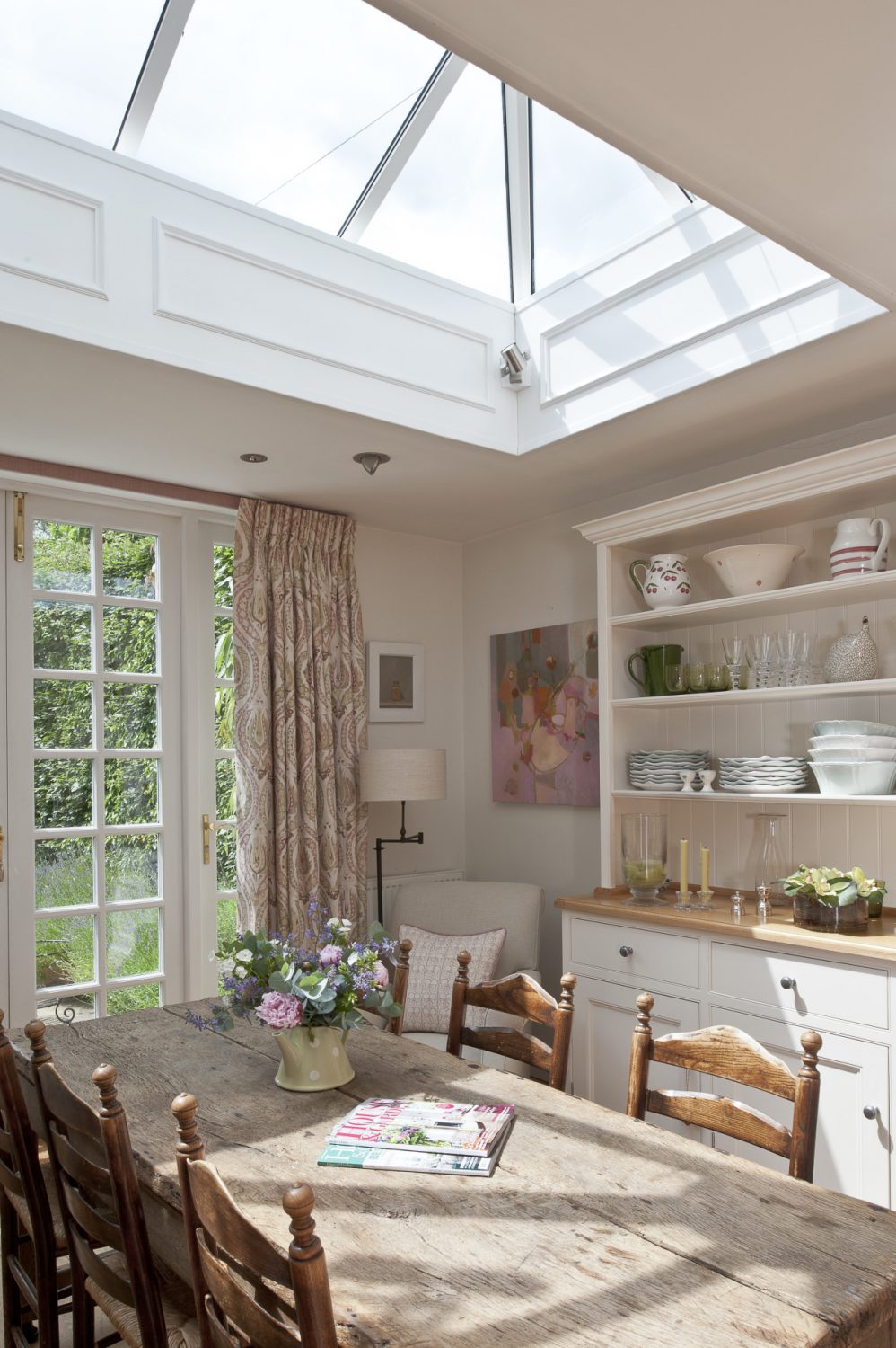 The kitchen table was destined for a home in Corfu but now resides in an ideal spot in Kent
