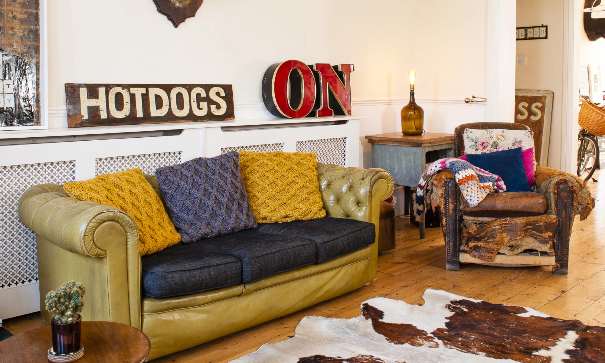 A collection of quirky finds and object trouves transforms this classic Victorian villa into a funky pad with industrial glamour