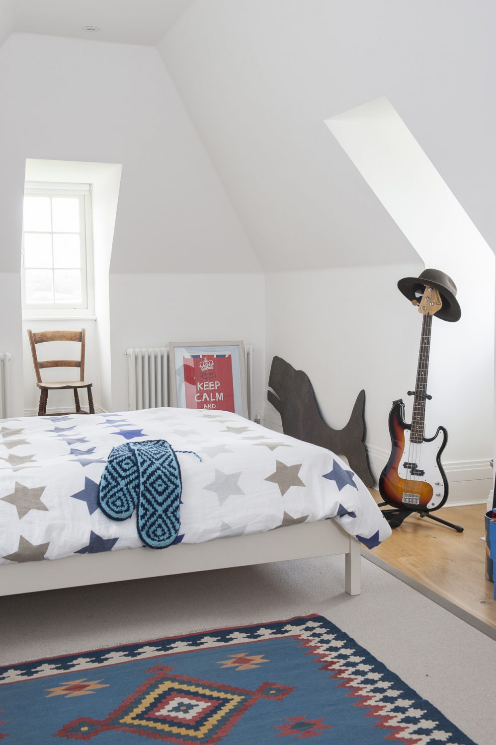 Rooflight windows mean that the children’s attic rooms are anything but dark and dingy
