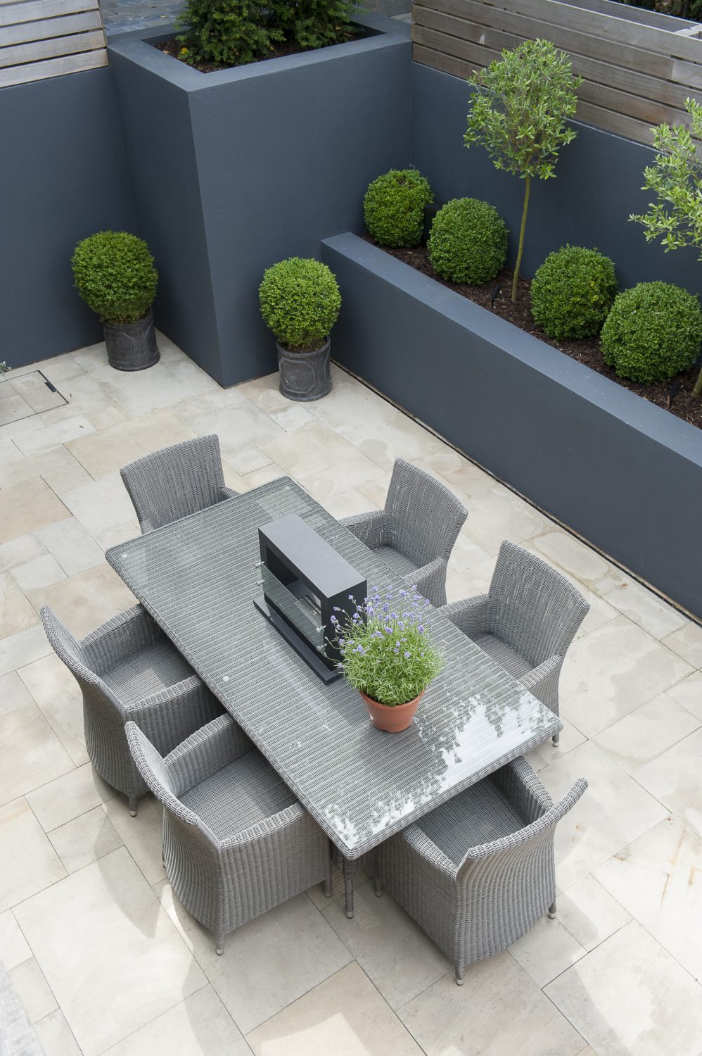 The outdoor dining space, perfect for entertaining
