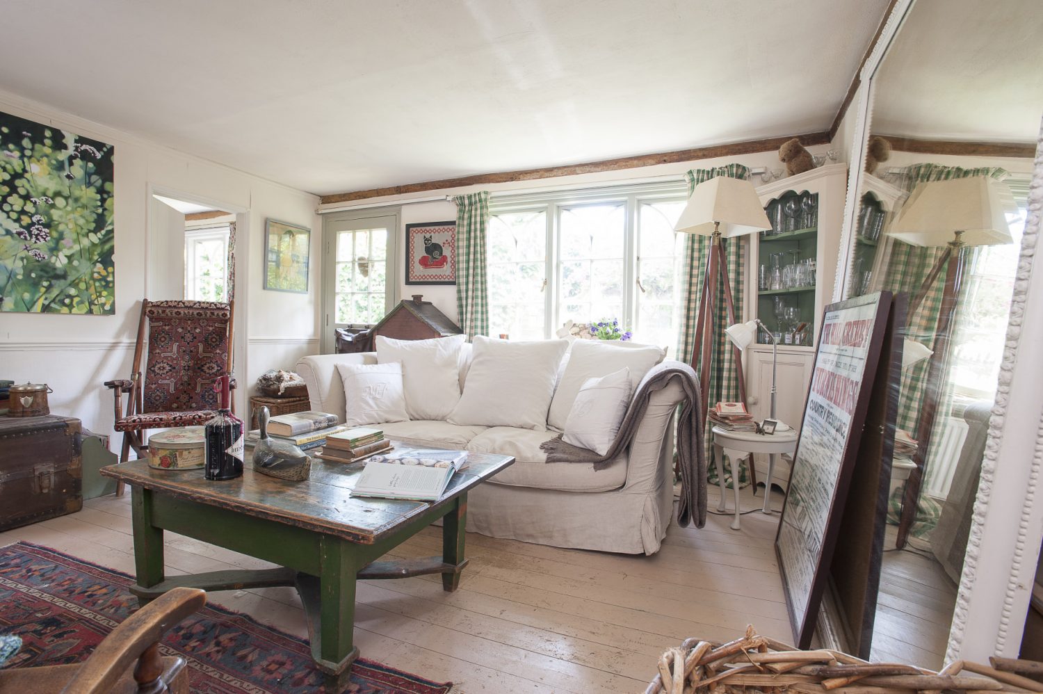As the cottage is all on one level, the rooms are clustered closely together with the sitting room at the cente.