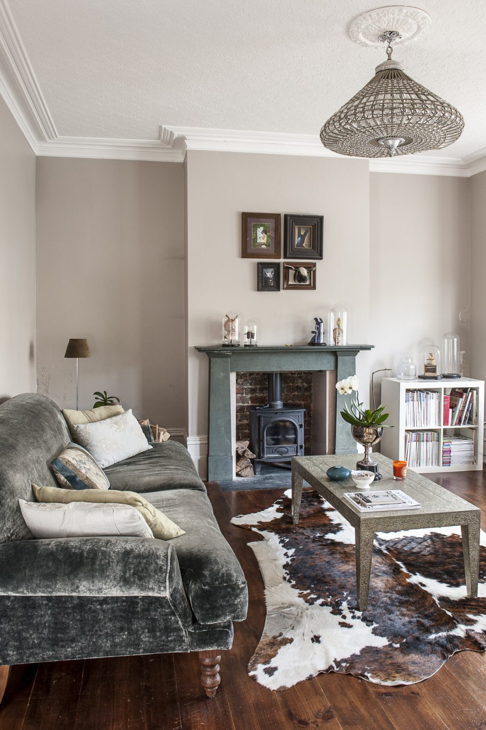 Grey is a predominant backdrop, blending into all the individual schemes within each room and seamlessly uniting the whole house together