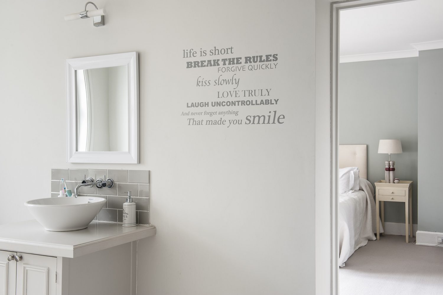 A third Jack and Jill bathroom is shared by a guest room and Izzy