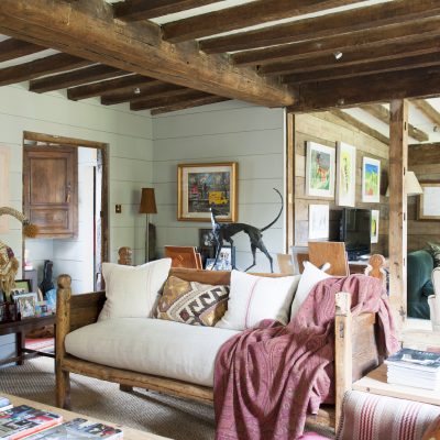Through her inventive and unique approach to interior design, Alexis Wylie has sensitively updated her ancient farmhouse to create a quirky, yet organised, family space