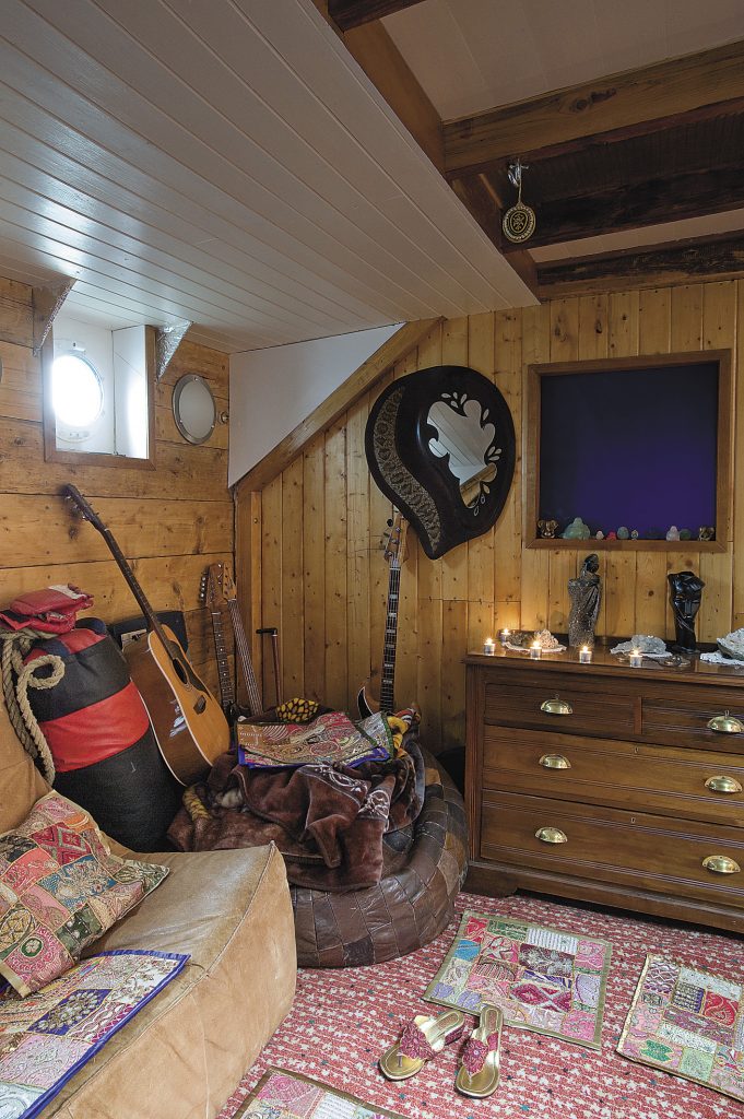 the family use the snug as a sitting room during the dark days of winter