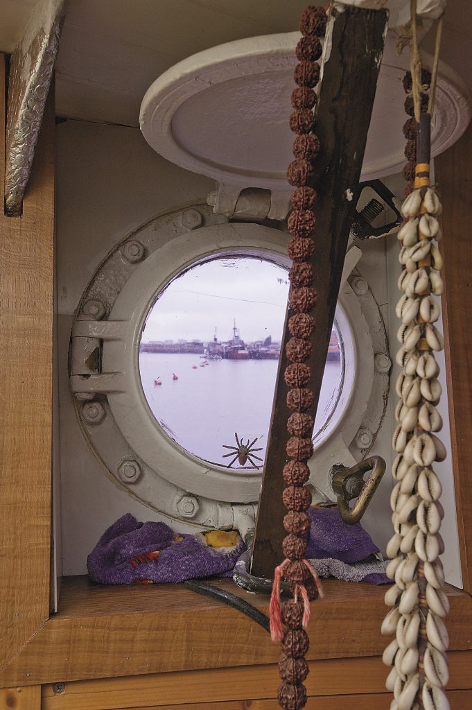view over the Medway from a porthole