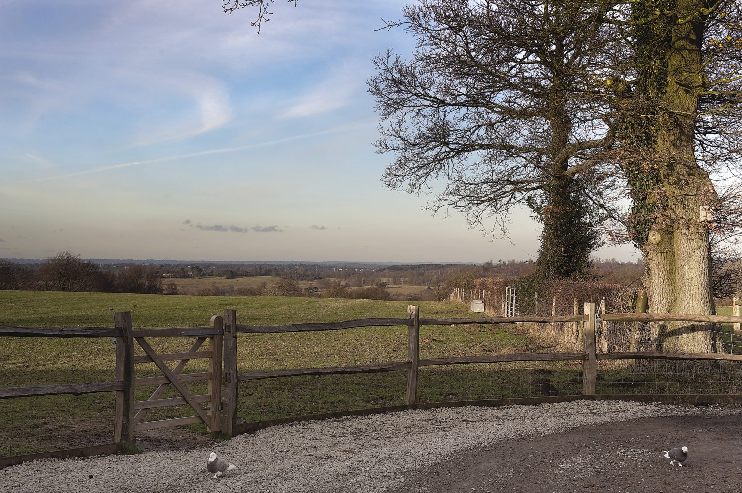 the property enjoys beautiful views over the South and North Downs