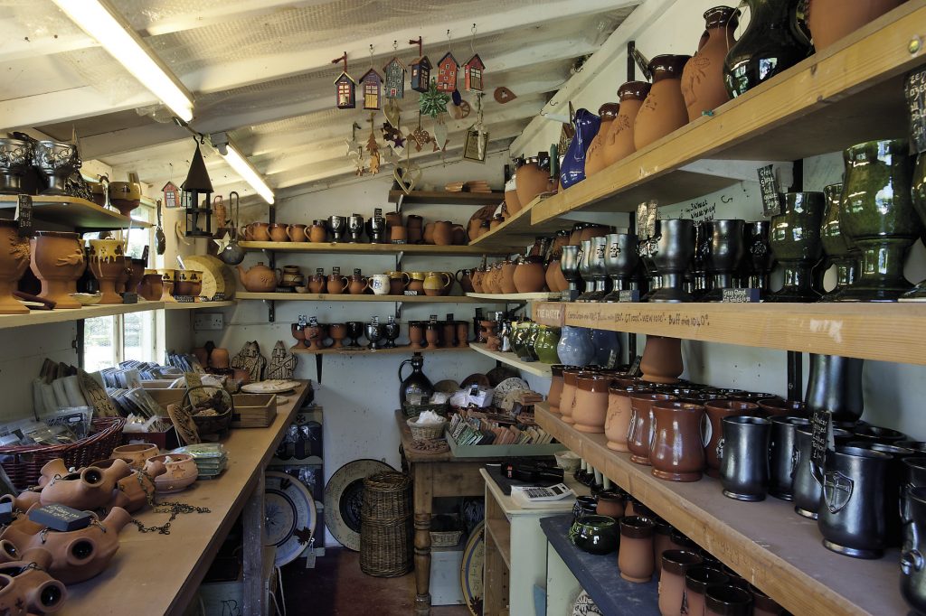 The shed next door is also used by fellow potter Mark Smith, who sells some of his work here too