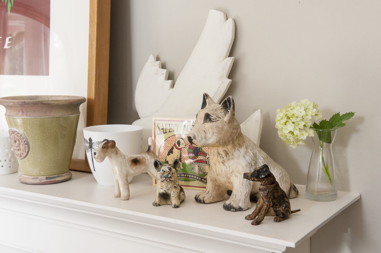 Diana has recently started a collection of ceramic dogs