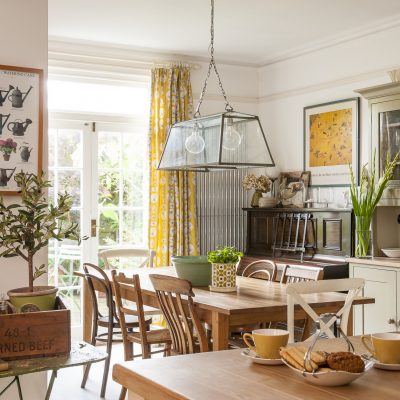 Diana removed a wall in the kitchen to create a bright and welcoming kitchen/dining room