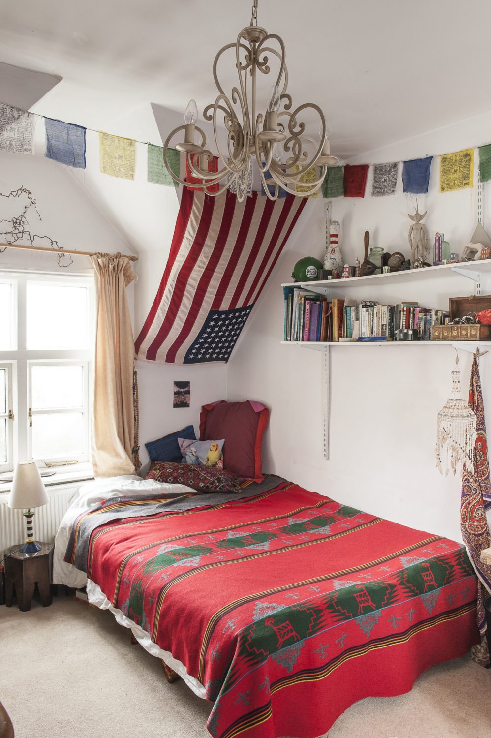 Alli’s 23-year-old stepdaughter Hannah has been responsible for the décor in her own room which reflects her love of ethnic fabrics, art and curios