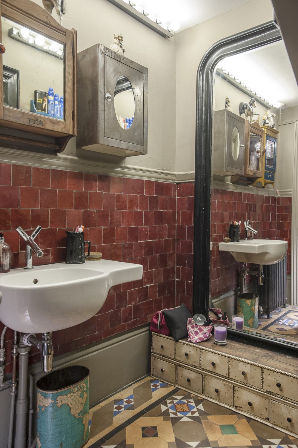 The couple fashioned the bathroom from a former utility room
