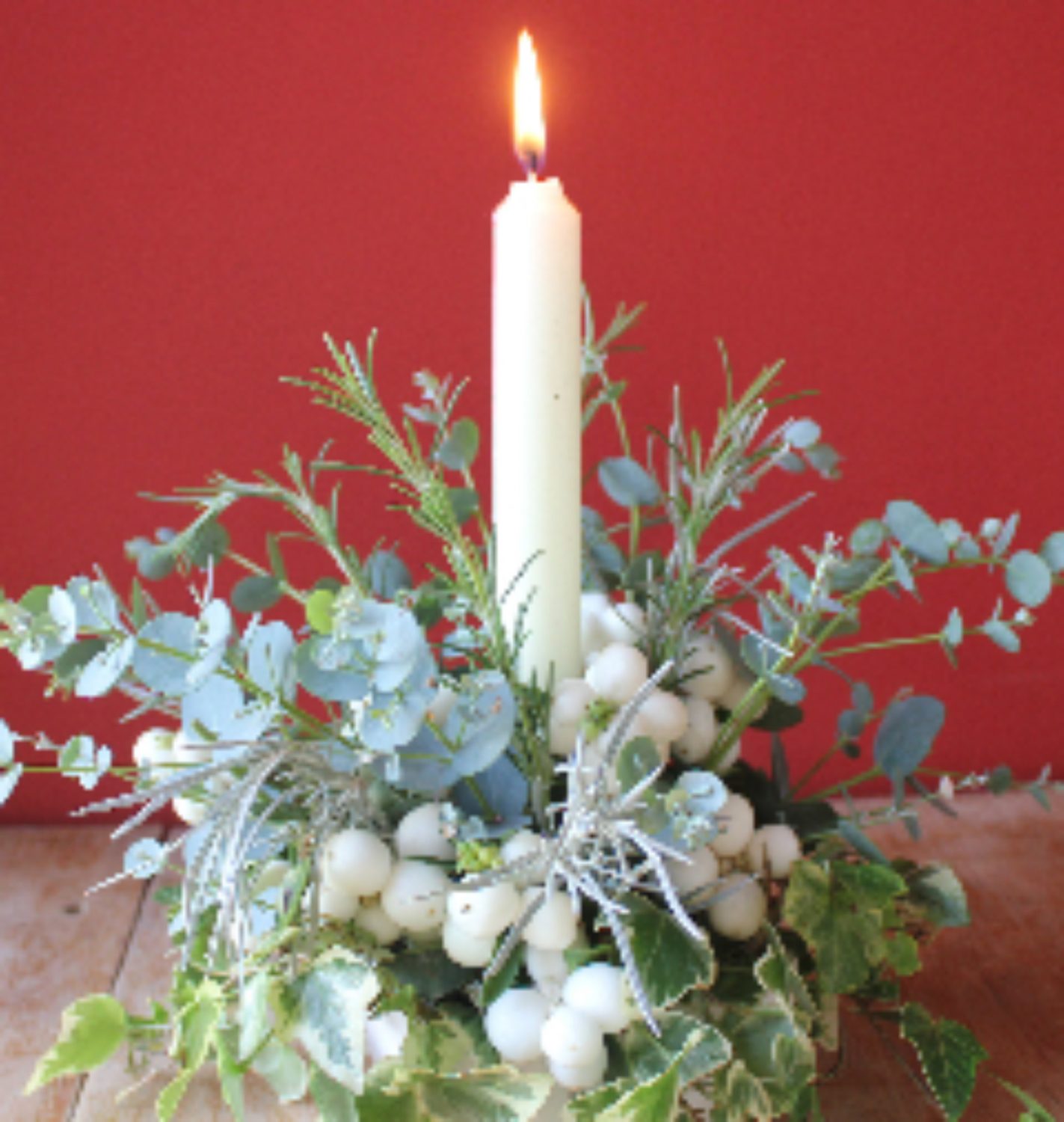 5. Use to decorate a mantlepiece or table, topping up with water to keep fresh.
