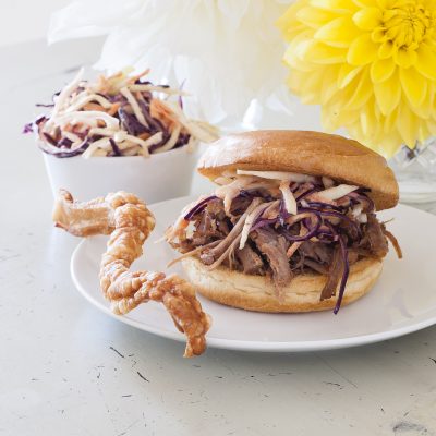 Pulled Pork Roll with Slaw