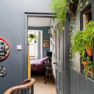 “I need greenery and we don’t really have a garden, so I have brought it inside. A lot of the plants are from Mao Bramall at Shimizu, the florist’s further along the high street.