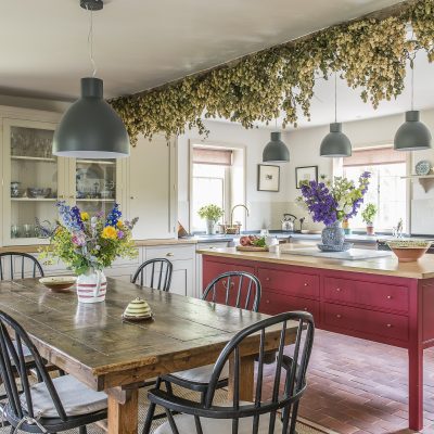 Evernden Interiors sourced the antique kitchen table. The kitchen is by Plain English