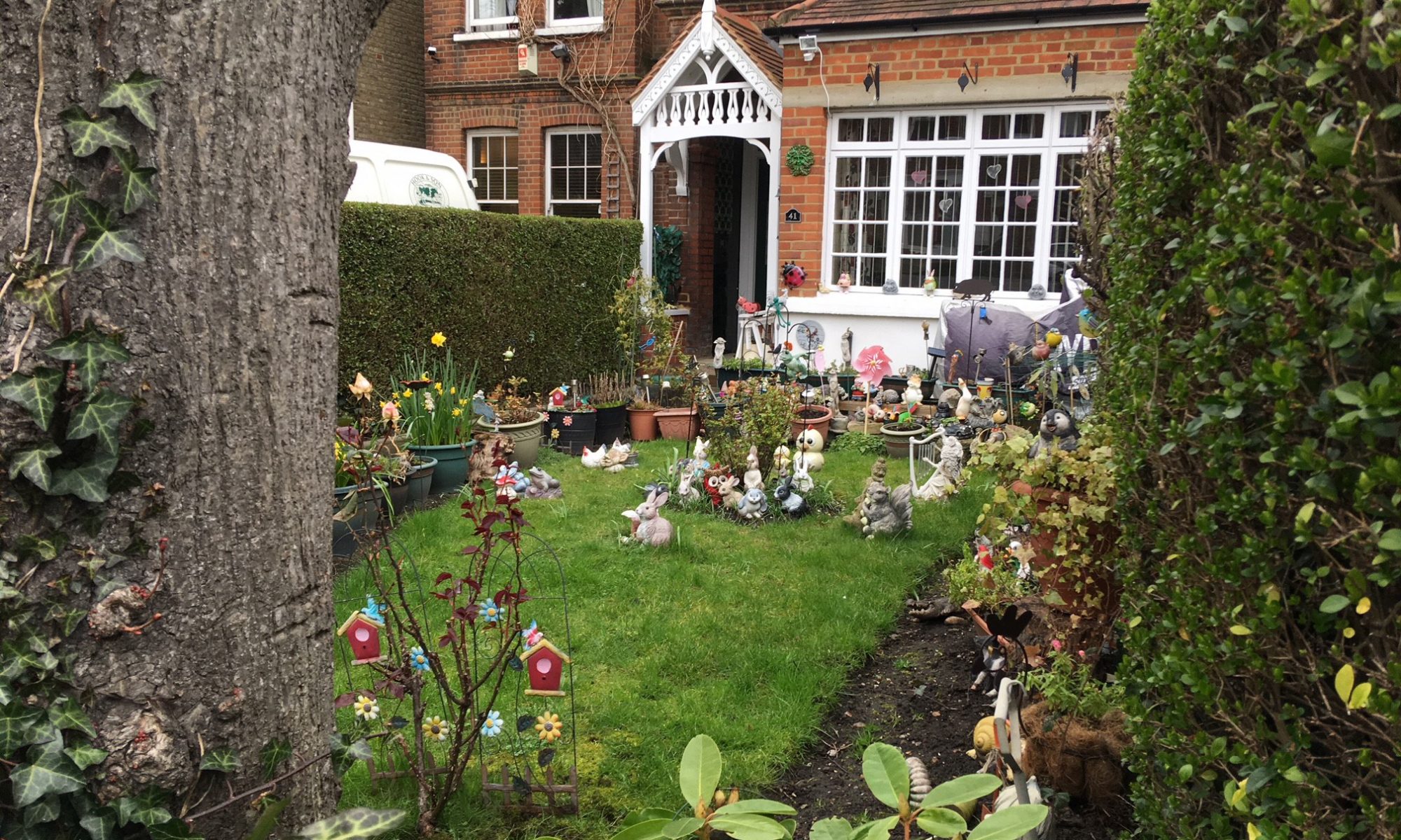 A characterful front garden seen on a trip to Putney