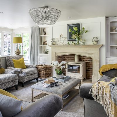 A real fire was top of Rafe’s list for establishing that basic sense of contentment and family wellbeing. They chose The Fireplace Company in Crowborough to supply and fit all the fireplaces and wood burning stoves.