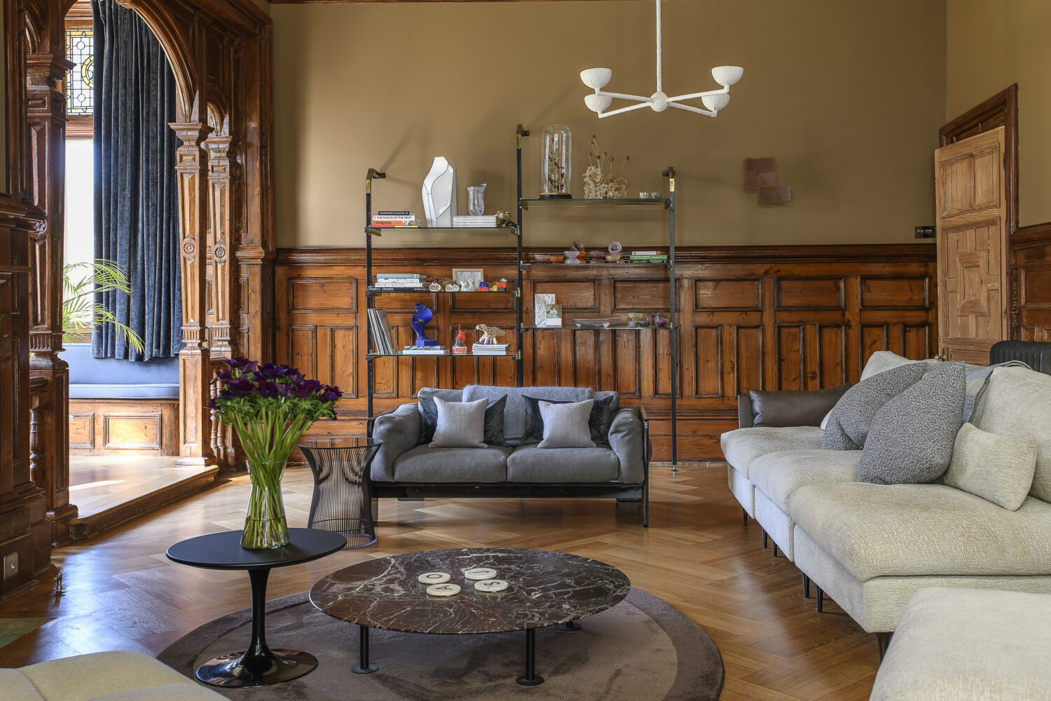 Scarlett & Josh have designed many of the light fittings throughout the house. Scarlett embraced the challenge of working with the existing materials of the house, using her interior design skills to create both softness and warmth