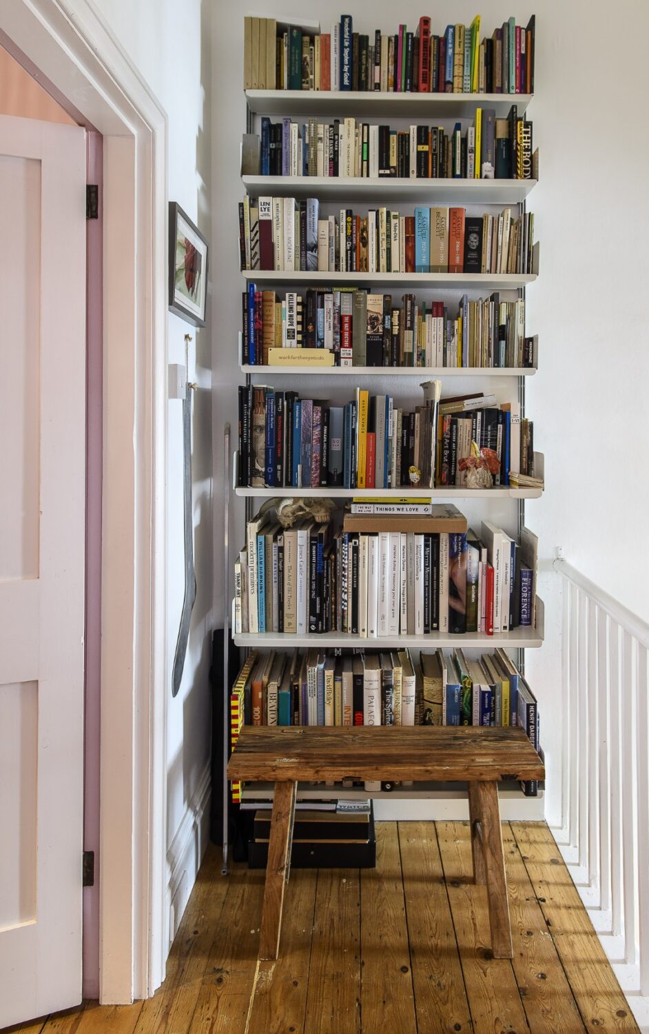 Bookcase near office space