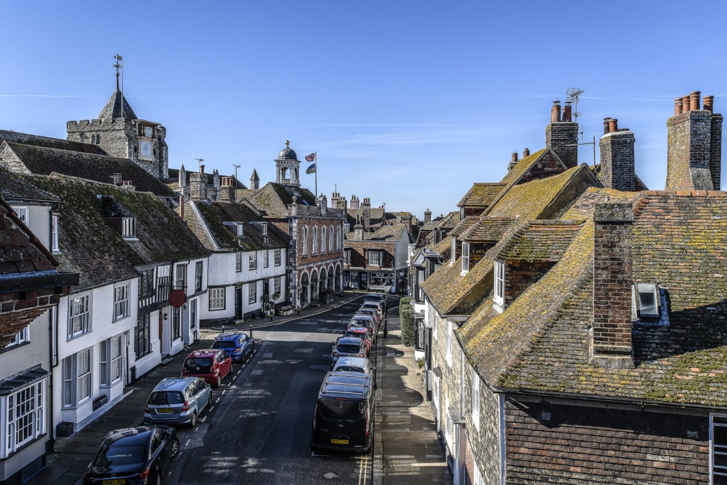 Out the front, you can gaze out over East Street and Rye’s vernacular tiled roof tops and medieval architecture.