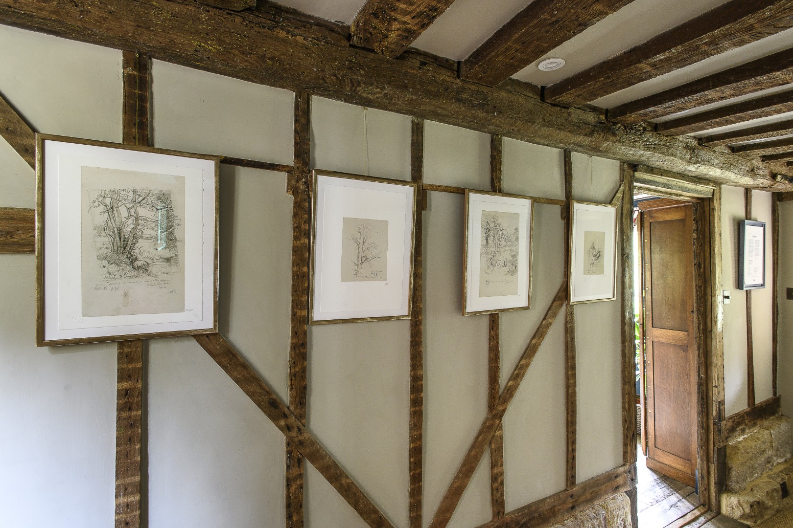 Winnie-the-Pooh illustrations line the hallway