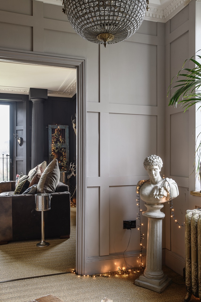 Salvaged cast iron radiators, found via Facebook Marketplace and resprayed, add industrial texture