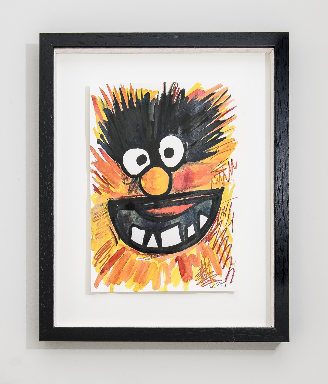 Original art by artist James-Lee Duffy provides a pop of orange on the landing (jamesleeduffy.co)