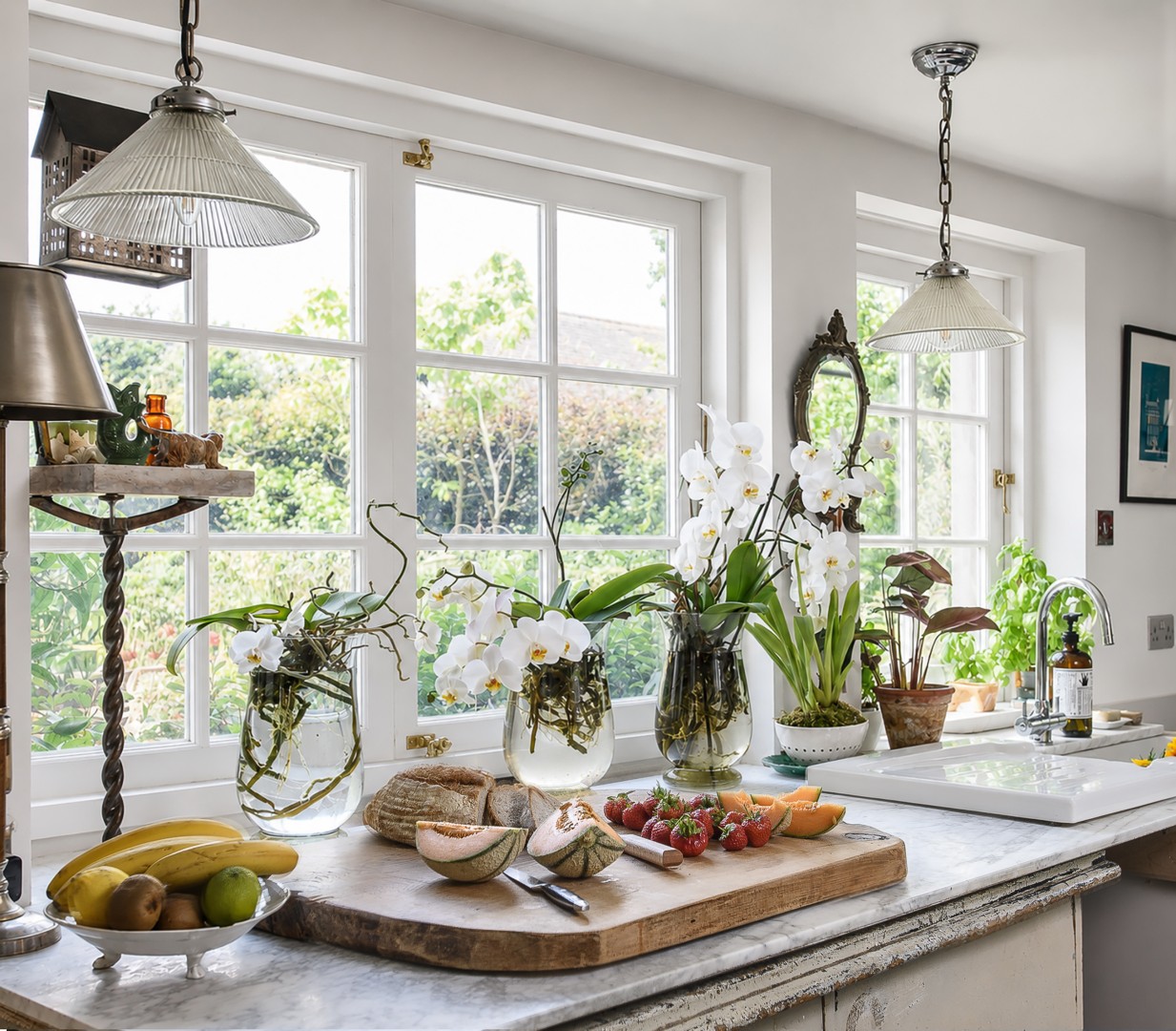 The kitchen units and surfaces have stories to tell, with most tracked down either at brocantes or on Facebook Marketplace.